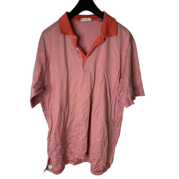 Peter Millar striped cotton polo men's size XL - Picture 1 of 4